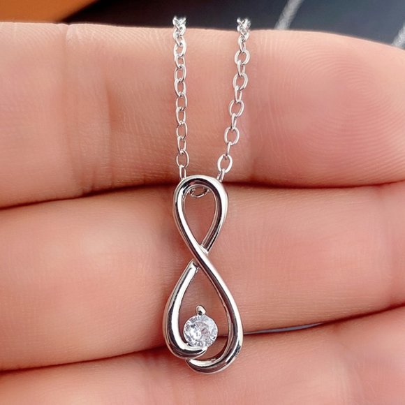 Jewelry - "Round Cut diamond Eternal Infinity Wedding Choker Necklace, GPMB1567